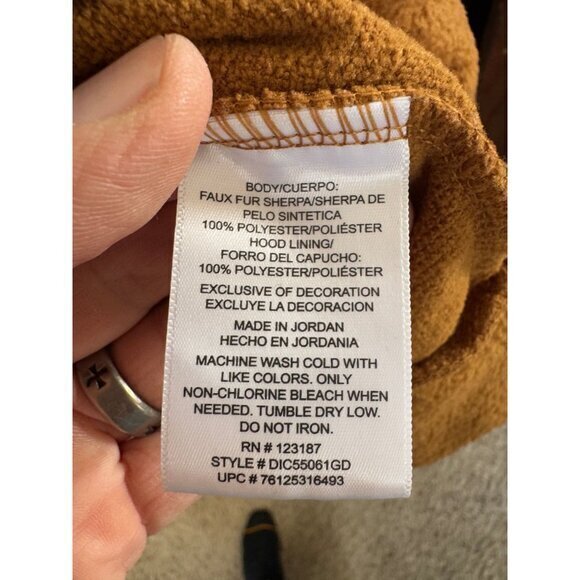 Dickies Men's Mustard Sherpa Size XL hoodie long sleeve pullover pockets polyest - Picture 5 of 7